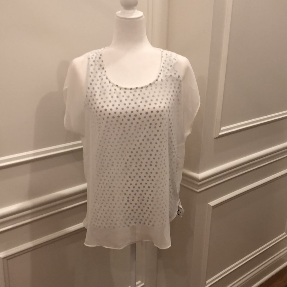Chico’s Black and White Polka Dot Shirt